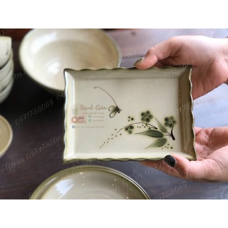 (BÁN LẺ) ĐĨA SỨ BÁT TRÀNG VẼ ĐÀO CHUỒN