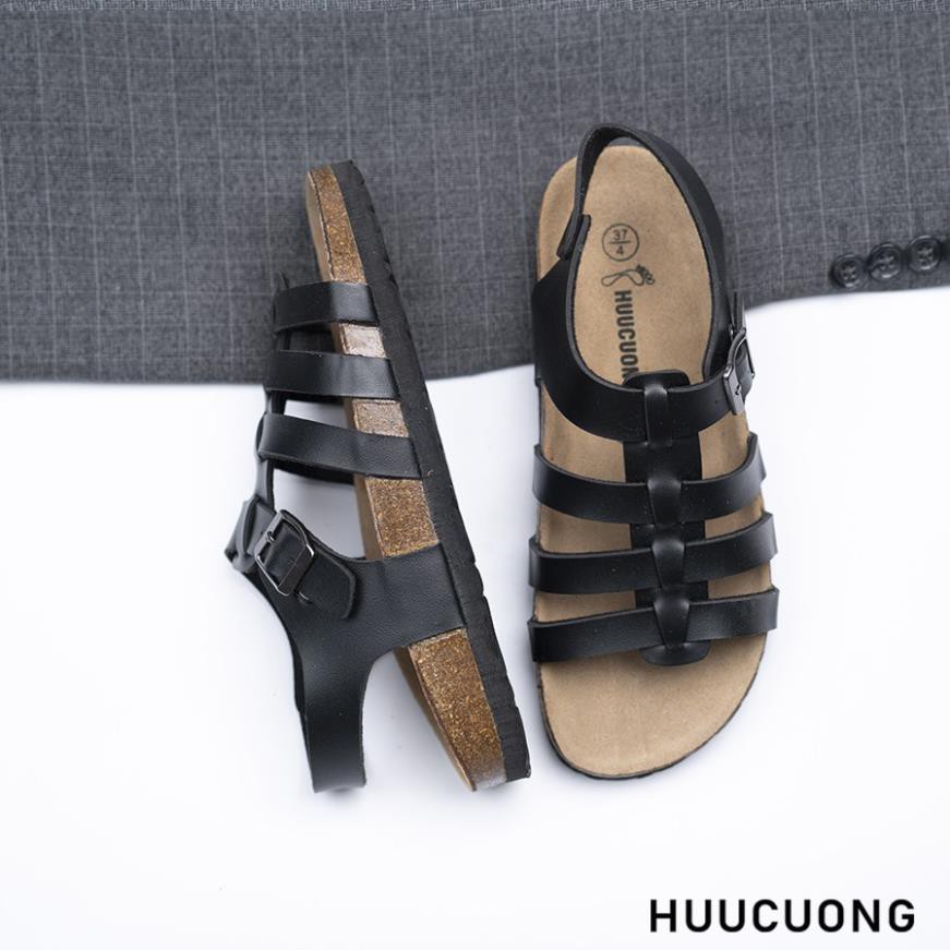 [ Freeship ] Giày Sandal Chiến Binh Đen Pu - Mã 2160