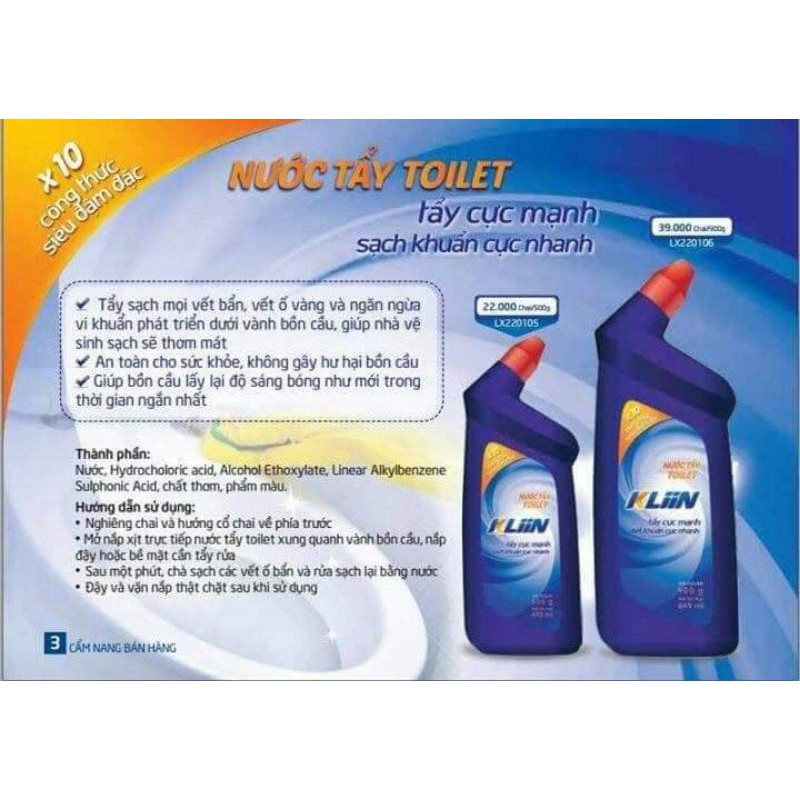 Nước tẩy toilet Kliin 900g