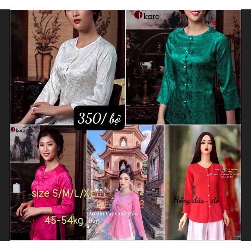 bộ Áo bà ba gấm đi lễ chùa đẹp cao cấp | BigBuy360 - bigbuy360.vn