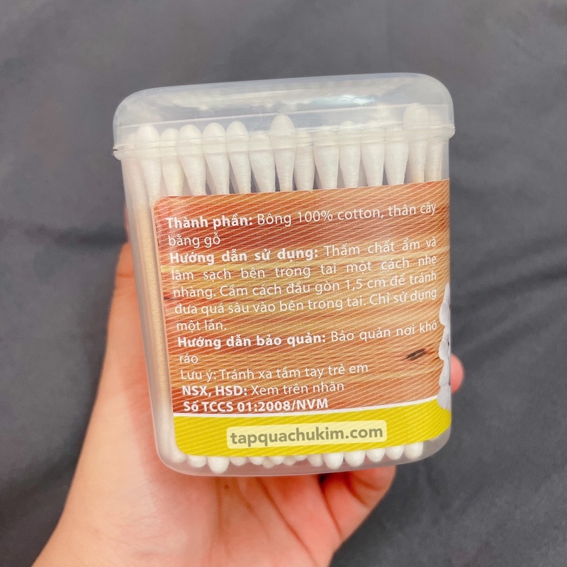 Tăm bông thân gỗ KOTTI Choice L hộp 350 cây - tapquachukim