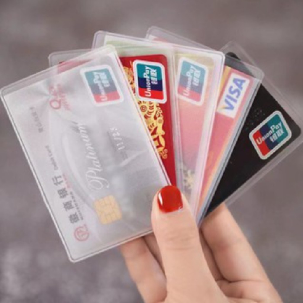 10 Vỏ Bọc Thẻ Trong Suốt, Túi Đựng Thẻ Căn Cước Công Dân, Thẻ ATM, Thẻ Ngân Hàng, Bằng Lái Xe TR137