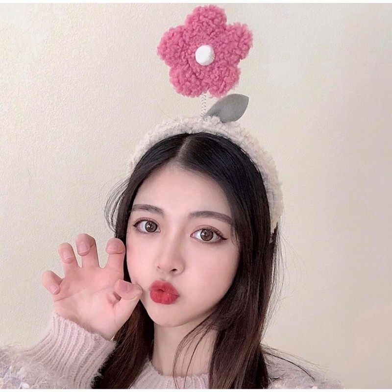 Băng đô hình bông hoa tai gấu cute nhiều màu