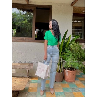 ÁO THUN CỔ TIM DÁNG BASIC CHẤT THUN COTTON XỚ GỖ NHIỀU MÀU