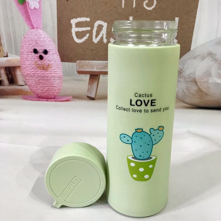 Bình Giữ Nhiệt Thủy Tinh Bọc Nhựa Cactus Love 400ml | BigBuy360 - bigbuy360.vn