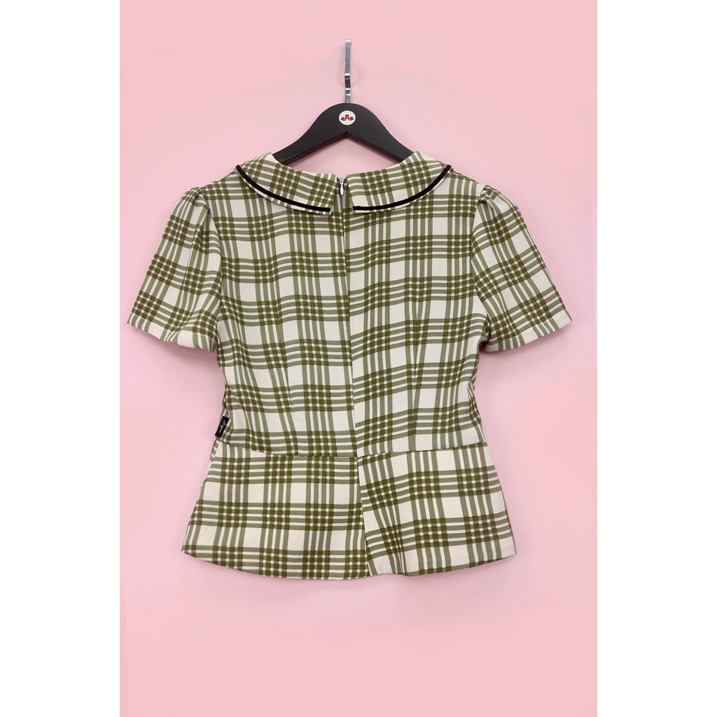 Áo Sơ Mi Nữ Luperi LFSM1222 Dáng Peplum phối cổ nơ xinh xắn