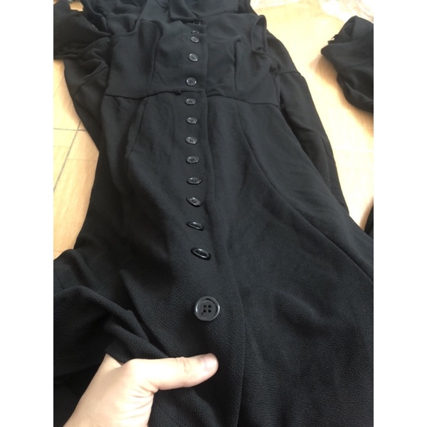 Đầm sơ mi sát nách form âu  dài qua gối có bigsize eo tới 90  vnxk