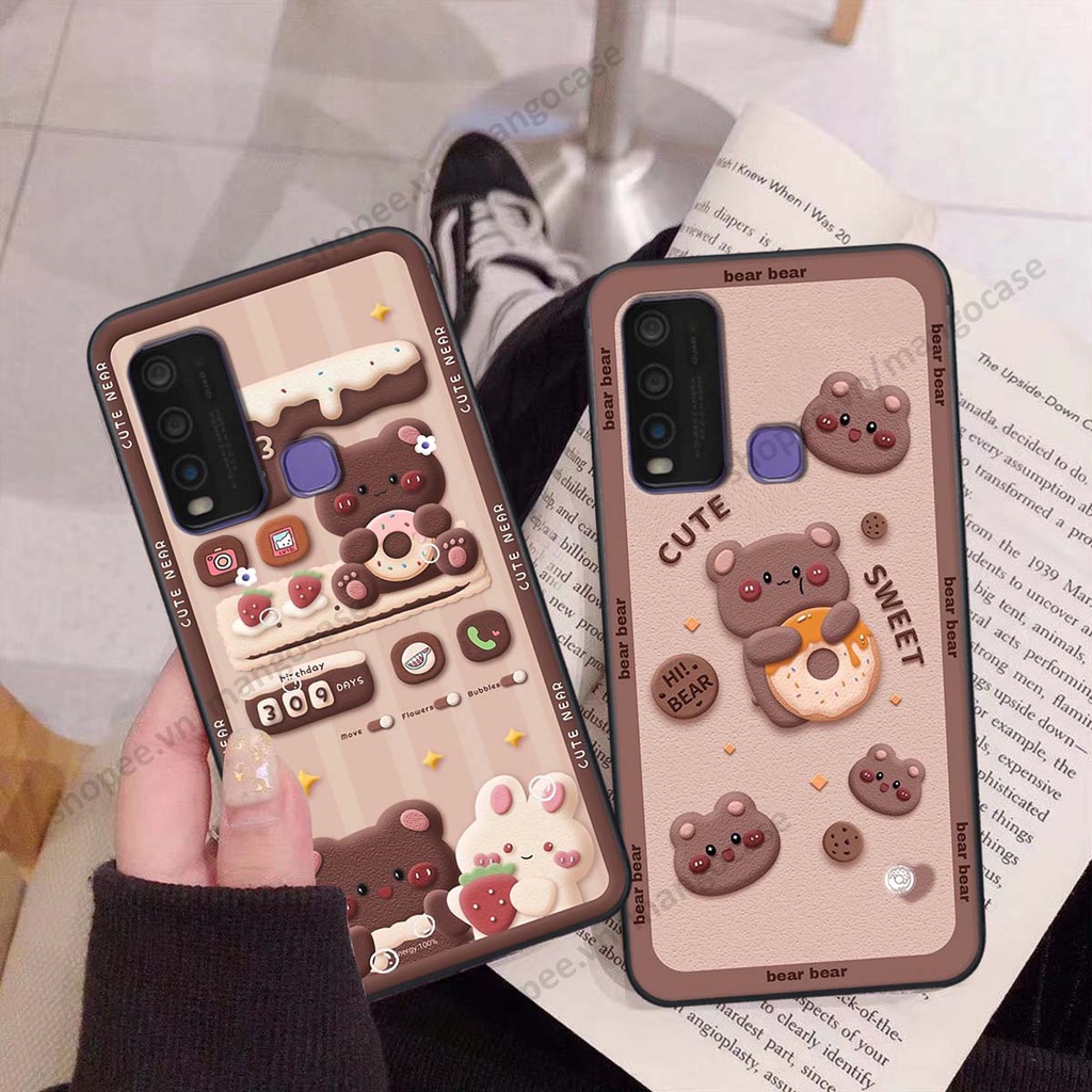 Ốp lưng Vivo Y30 / Y50 hình gấu, thỏ, đồng hồ cute dễ thương