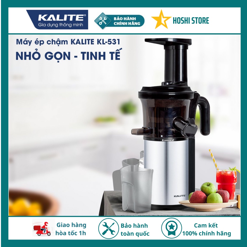 Máy ép chậm Kalite KL531, máy ép hoa quả bảo hành chính hãng 12 tháng