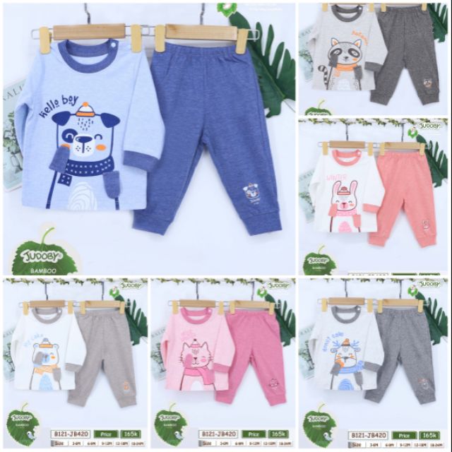 [SỢI TRE] Bộ cài vai dài tay JUDOBY (6-24m)