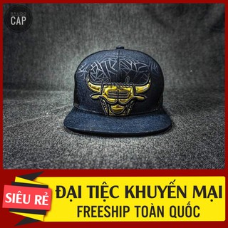 Mũ snapback  Mitchell and Ness logo trâu vàng rất đẹp