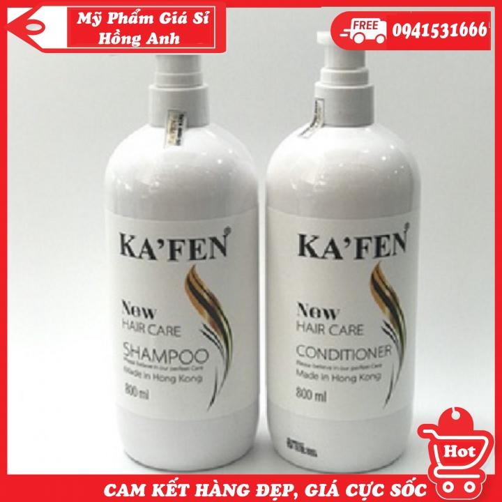 Cặp Dầu Gội Xả Kafen Trắng New Mới 800ml Giúp Tóc Luôn Mềm Mượt