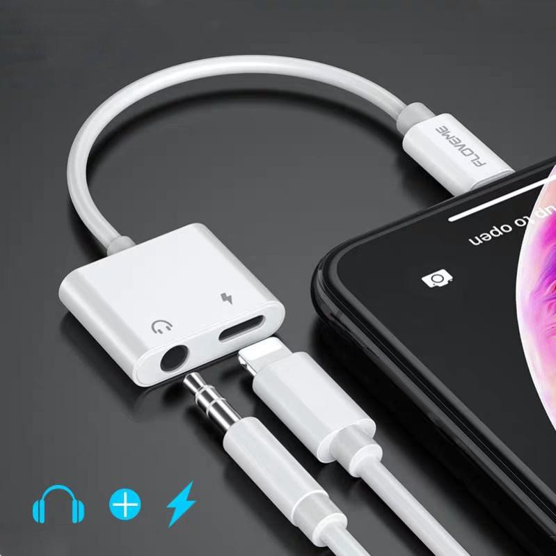 [Có Mic + Sạc Nhanh] Cổng Chuyển Đổi + Giắc Chia Cổng iPhone 7/8/X/11 Thành cổng sạc + Tai Nghe Chân Lighning QT