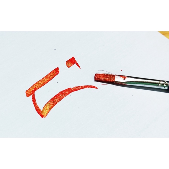 Mực ánh kim_50ml, viết quản, bút máy và bút lông/ tím, đỏ, vàng, cam, xanh dương, xanh lá, hồng và đen.