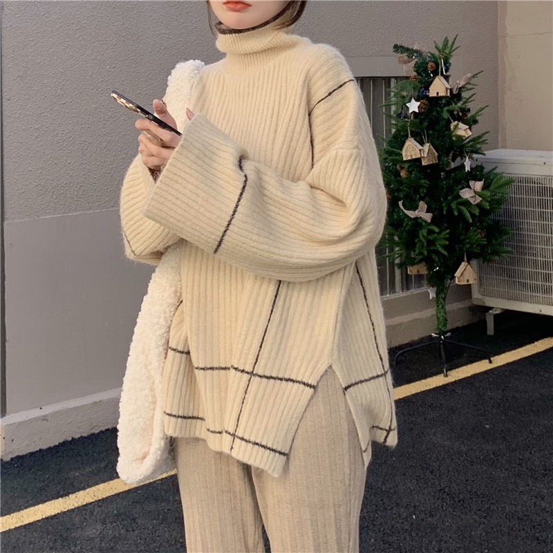 Áo Len Nữ Hàn Quốc, Áo Vải Len Ulzzang Thời Trang Form Rộng Mặc Mùa Đông Cực Ấm