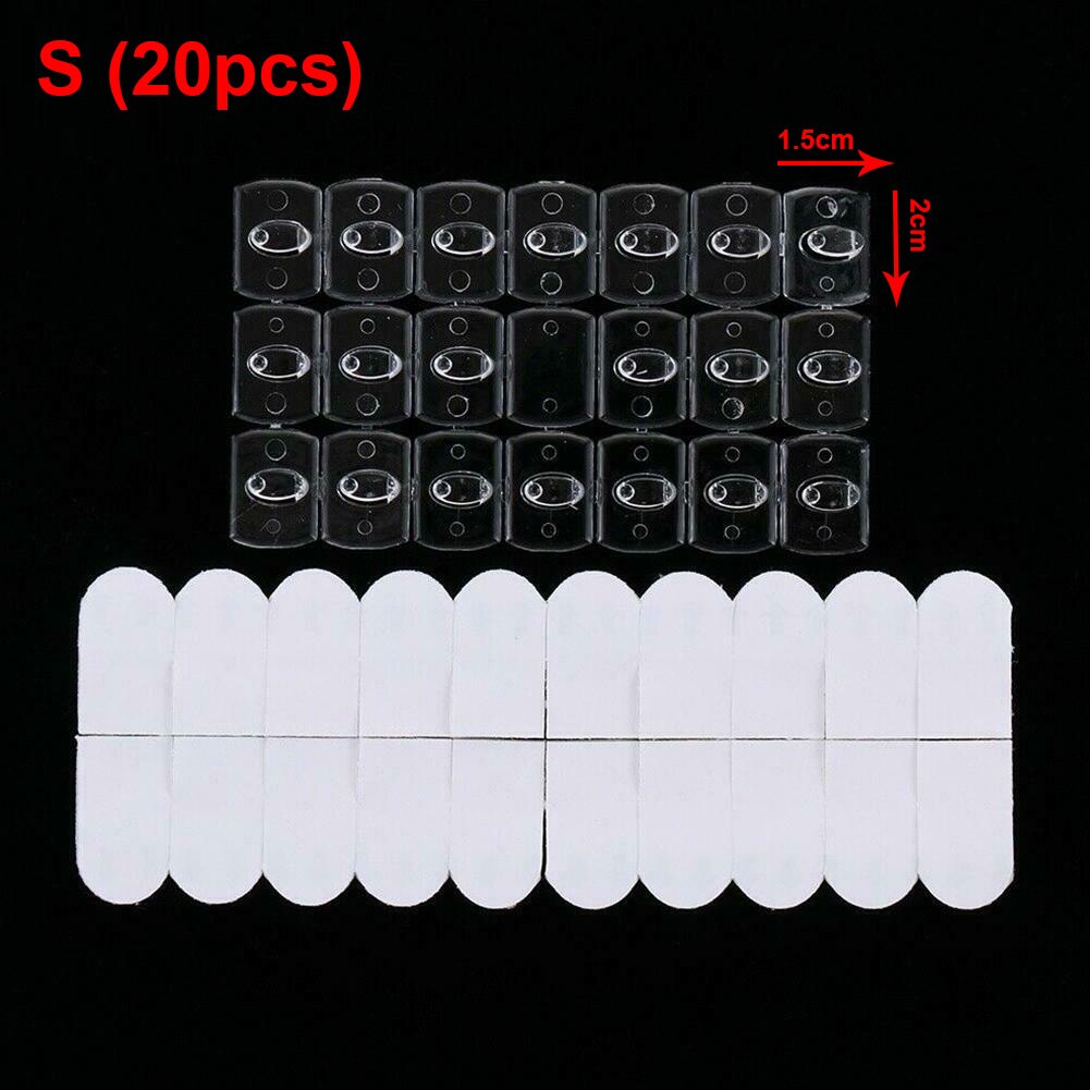 Set 20 Móc Treo Đồ Dán Tường Trong Suốt Chống Thấm Nước