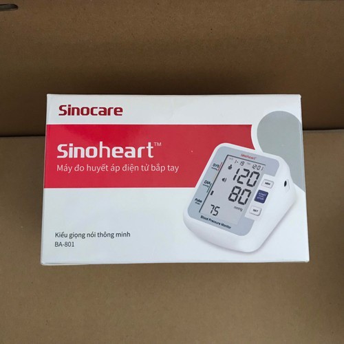 Máy đo huyết áp bắp tay Sinoheart - Sinocare ( BH 3 năm 1 đổi 1) Giọng nói tiếng Việt