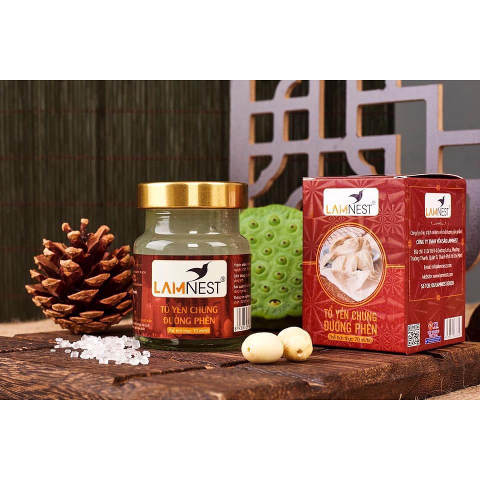 Yến chưng sẵn , yến chưng đường phèn tinh túy thơm ngon bổ dưỡng 30% yến đậm đặc Lamnest ( mua 5 tặng 1 )