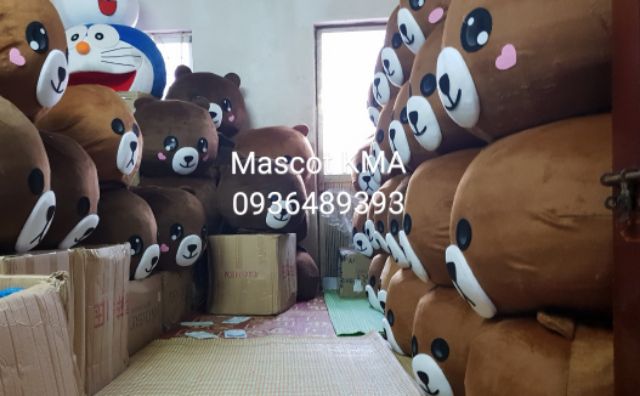 Mascot quần áo Gấu Brown hoạt náo sự kiện, bán kẹo, phố đi bộ loại cao cấp