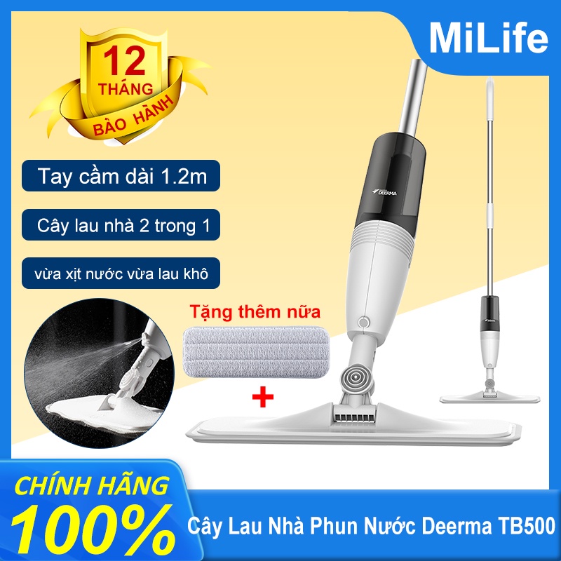 Cây Lau Nhà Phun Nước Deerma Water Spray Mop TB500  Hàng Chính Hãng