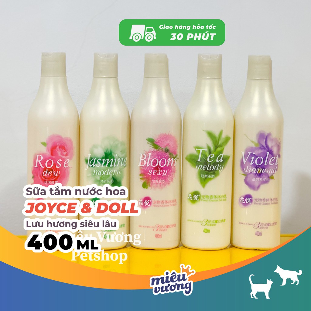 Sữa tắm nước hoa thơm lâu cho chó mèo Joyce & Doll [400ml]