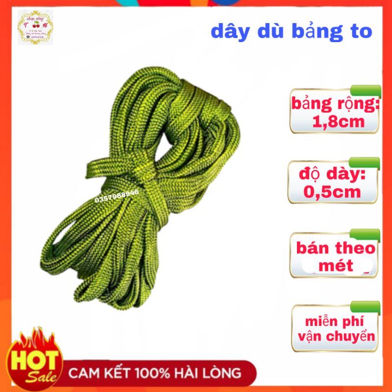 Dây dù giăng võng, cột võng bán theo mét, Dây Dù bảng to loại tốt