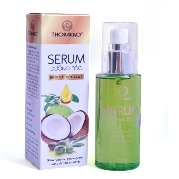 Serum dưỡng tóc bưởi dầu dừa oliu Thorakao – Kích thích mọc tóc nhanh (chai 75ml)