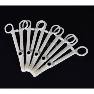 Kẹp dụng cụ hỗ trợ xỏ khuyên bằng nhựa JOLLY dạng đầu tròn hở có thể xỏ môi mũi rốn,...