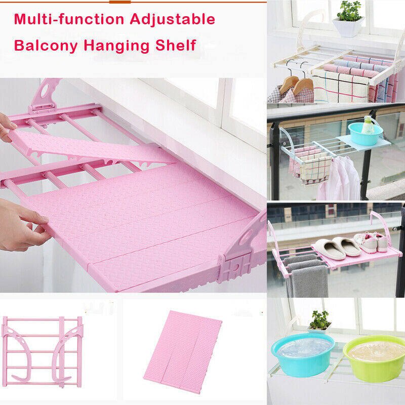 Kệ phơi đồ thu gọn ban công – Giá phơi đồ ban công loại to - Phơi đồ dễ dáng MKS032
