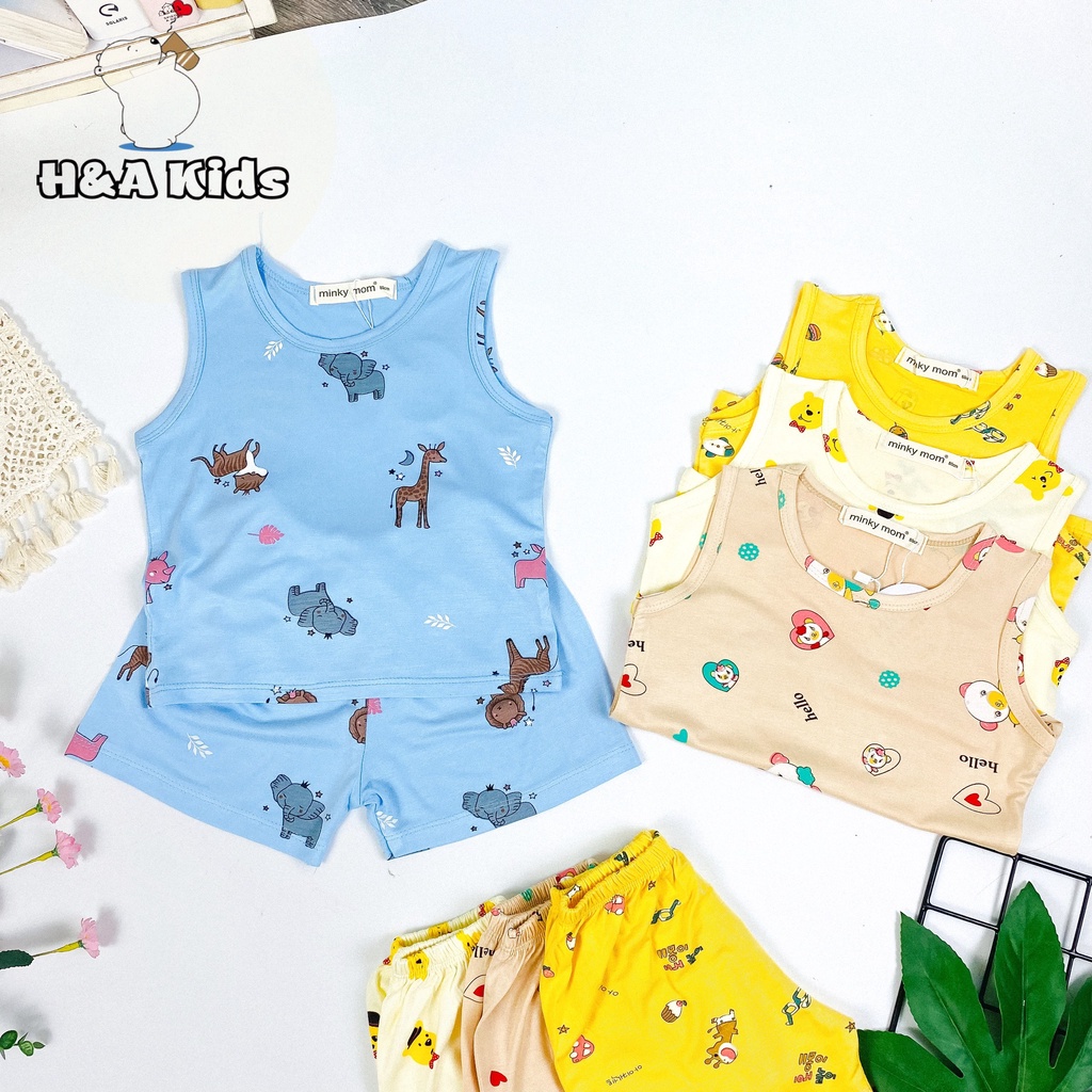 Bộ Ba lỗ thun lạnh in hình toàn thân cho bé trai bé gái - HÀNG CHUẨN LOẠI 1