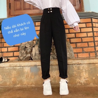 Quần tây baggy khuy bấm