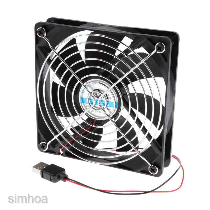 Bộ Định Tuyến Quạt Làm Mát Mini Yên Tĩnh 120mm 5V USB 12cm