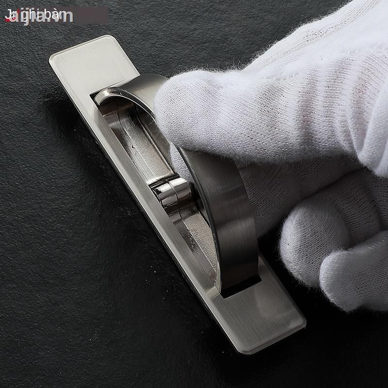 Tay nắm cửa♠℗✷Tatami handle dark hidden rotary contact doorknob flat embedded wardrobe drawer TAB