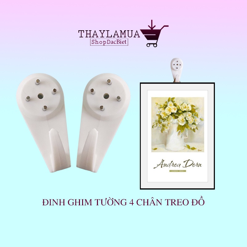 Đinh 4 chân treo tranh ảnh, đồng hồ, túi xách đóng tường tiện lợi không cần khoan size to 5*2cm (DG04)