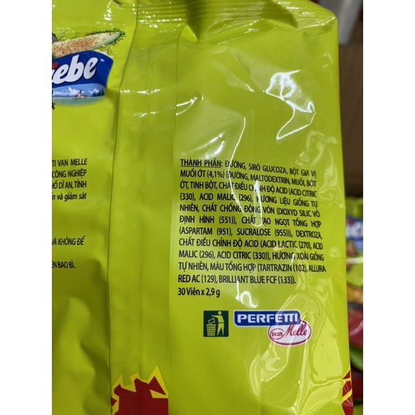 KẸO ALPENLIEBE HƯƠNG XOÀI NHÂN MUỐI ỚT(TÚI 87gr_30VIÊN/1GÓI)