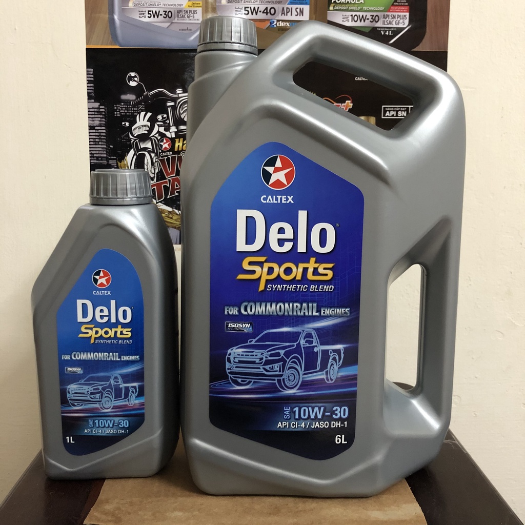 Nhớt ô tô Caltex Delo Sports Synthetic Blend 10w30 cho máy diesel [ 7L ]