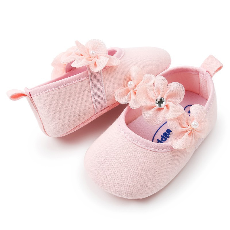 Giày búp bê đính hoa xinh xắn cho bé