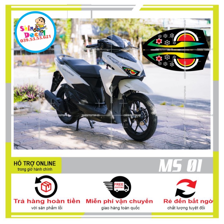 TEM DÁN ĐÈN SƯƠNG MÙ XE VARIO 2017 (DECAL TRONG SUỐT) MS 01 - SHINDECAL2