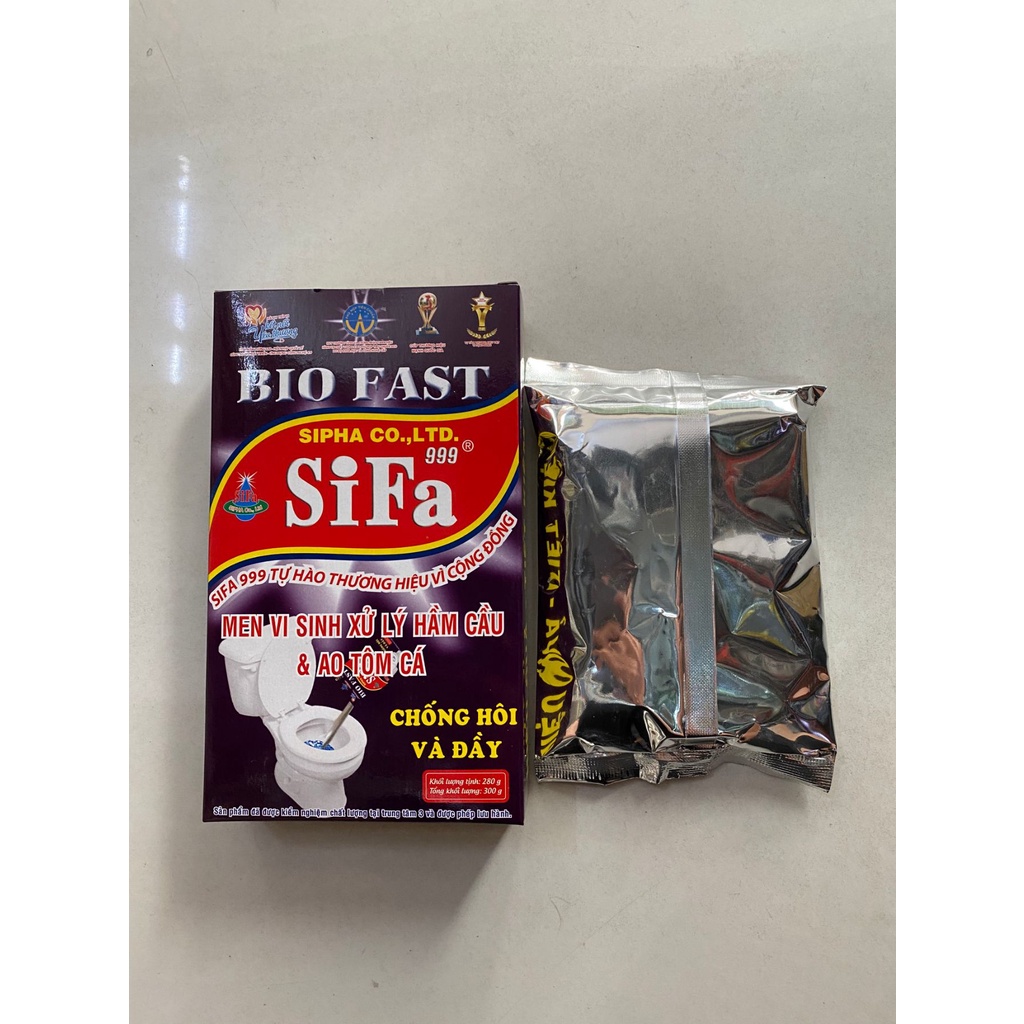 Bột men vi sinh xử lý hầm cầu và ao tôm cá SiFa chính hãng, giúp chống hôi và đầy, mang lại hiệu quả cao, hộp 300g