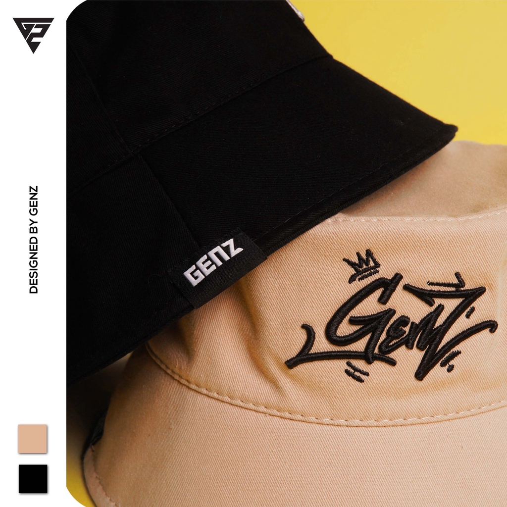 Mũ bucket vành thêu chữ GENZ phong cách unisex phù hợp cả nam nữ