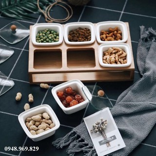 Hũ đựng mứt nắp gỗ, thuỷ tinh