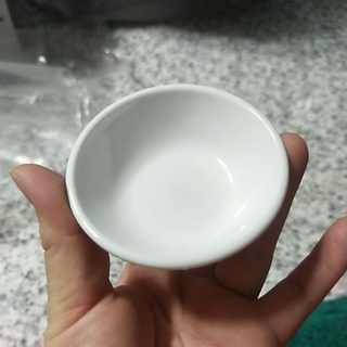 combo 10 Dĩa chấm sứ trắng tròn 6.5 --  8cm Chuan Kuo