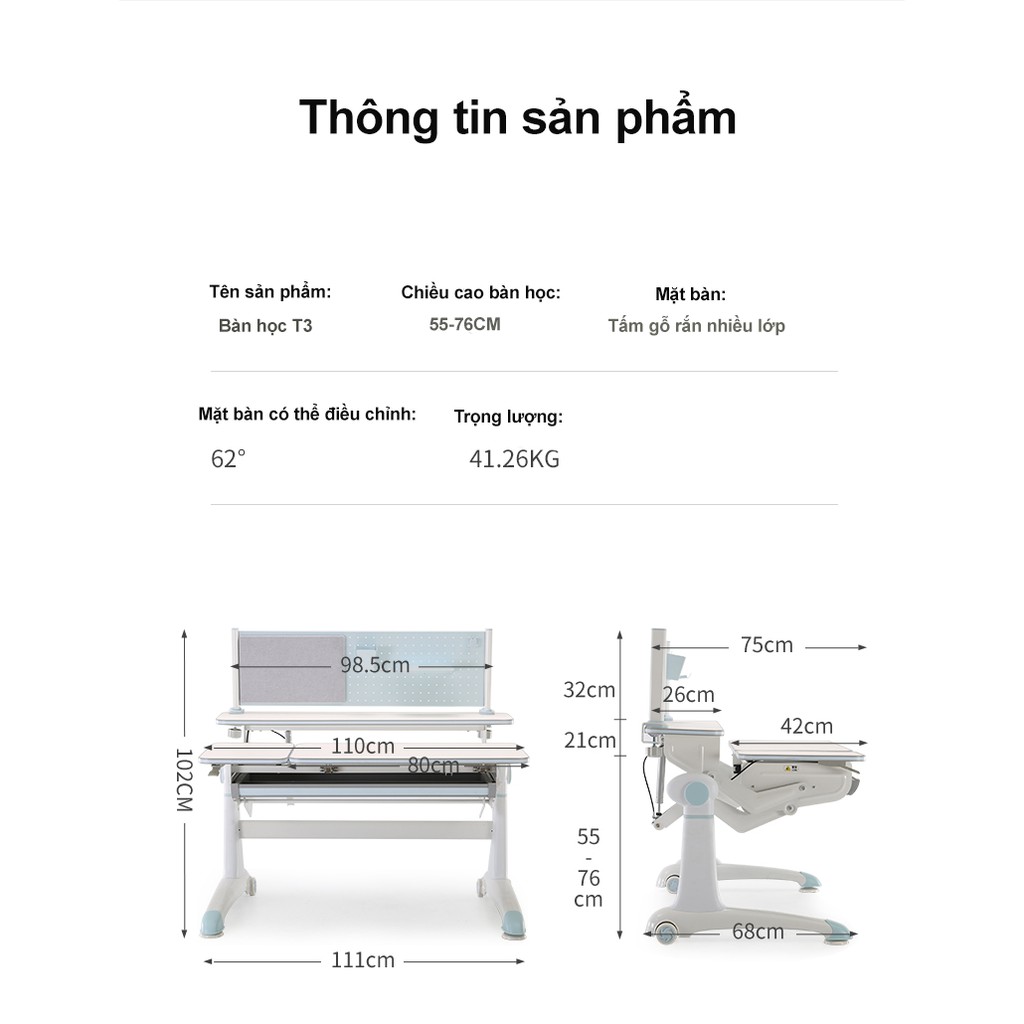[CHÍNH HÃNG CAO CẤP] Bàn học thông minh chống gù chống cận Sihoo T3 | BigBuy360 - bigbuy360.vn