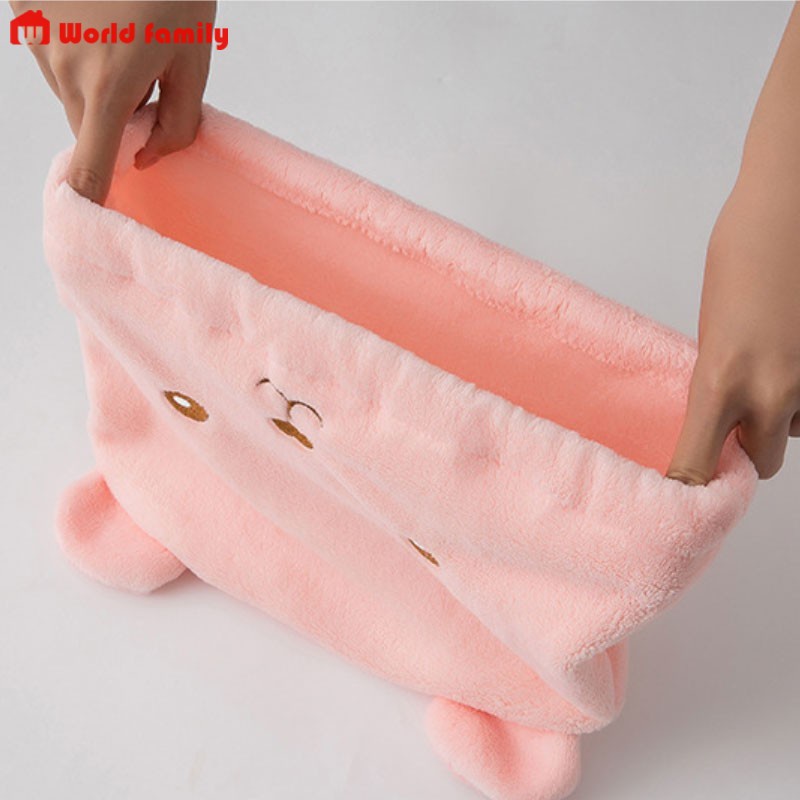 Khăn Trùm Khô Tóc Khăn Quấn Đầu Sợi Nhung San Hô Thấm Nước Lau Khô Siêu Tốc Giá Sỉ