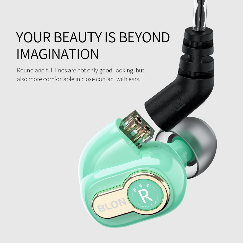 Blon BL-05S BL05S with 3rd generation 10mm Upgraded Carbon Diaphragm High Dynamic HIFI Earphone with 3.5mm Gold Plated L Plug