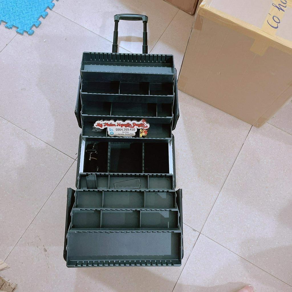 Cốp Kéo Trang Điểm KUN Nhựa Cứng Bọc Thép Loại Thùng To Chính Hãng Cao Cấp