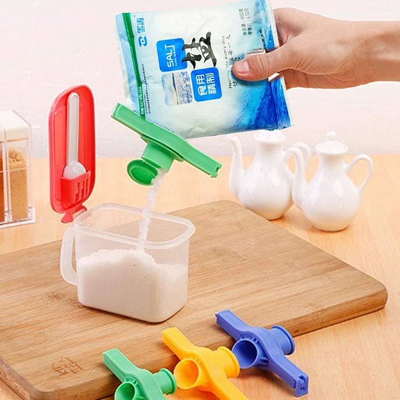Kẹp Miệng Túi Đựng Thực Phẩm/Đồ Ăn Vặt/Túi Thực Phẩm Chống Ẩm Mốc/Gia Vị Có Vòi Rót Tiện Dụng