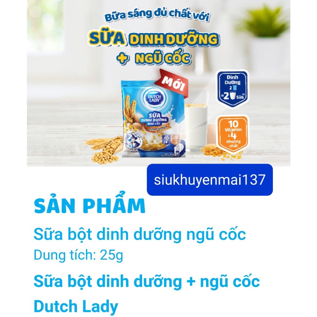 thùng 100 gói X 25 GR Sữa bột dinh dưỡng ngũ cốc cô gái hà lan.indonesia date:6.2022