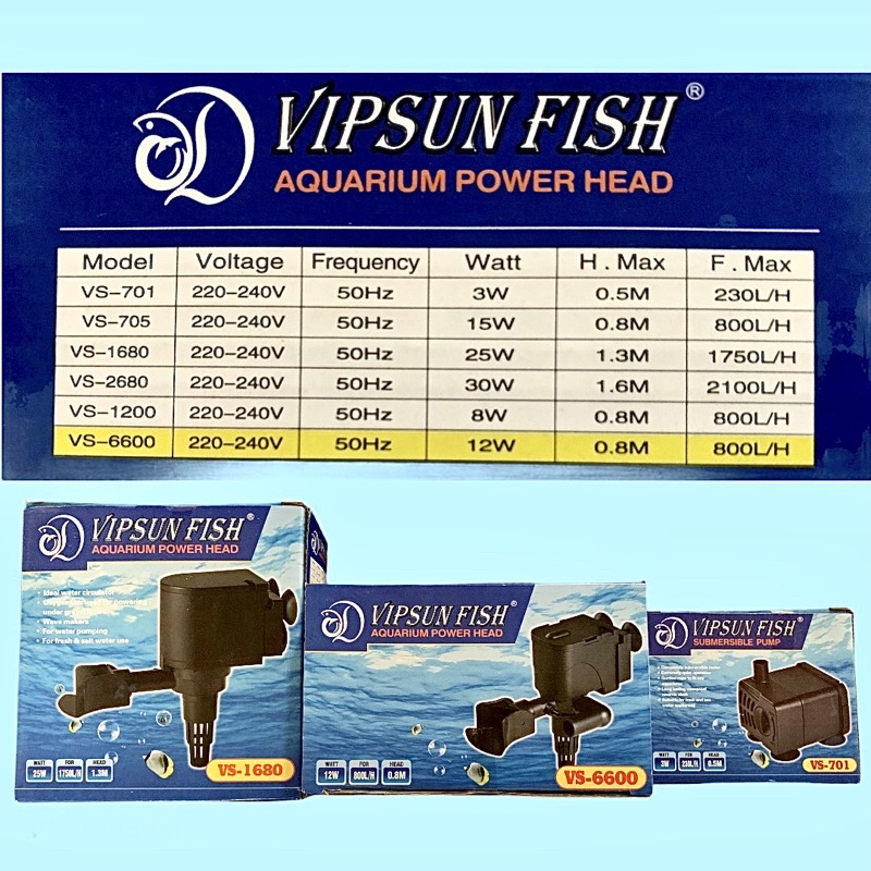 Bơm chìm VIPSUN VS701 VS1680 VS2680 VS6600 ( không có hộp lọc trên) ]