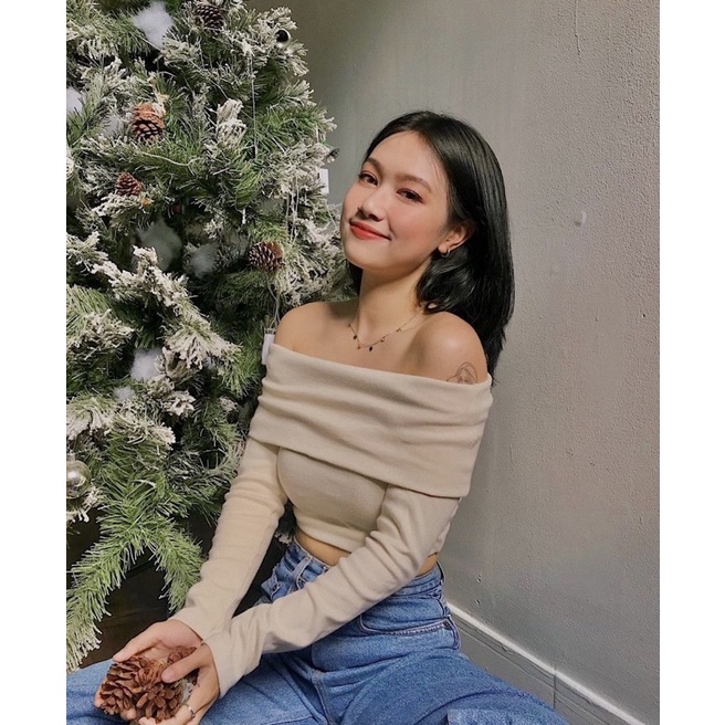 🥕ÁO_CROPTOP_BẸT_VAI_TAY_DÀI🥦